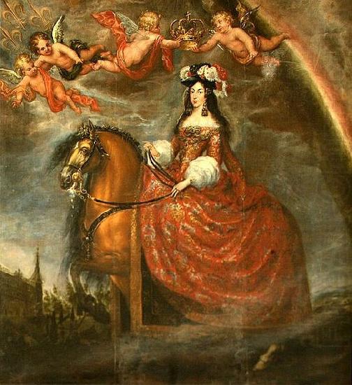 Equestrian portrait of Marie Louise d'Orleans, Francisco Rizi